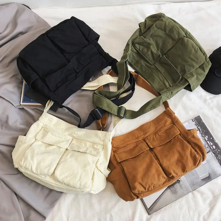 Grøn moderigtig crossbody taske med klap. Stilfuld og praktisk skuldertaske til kvinder med justerbar rem.
