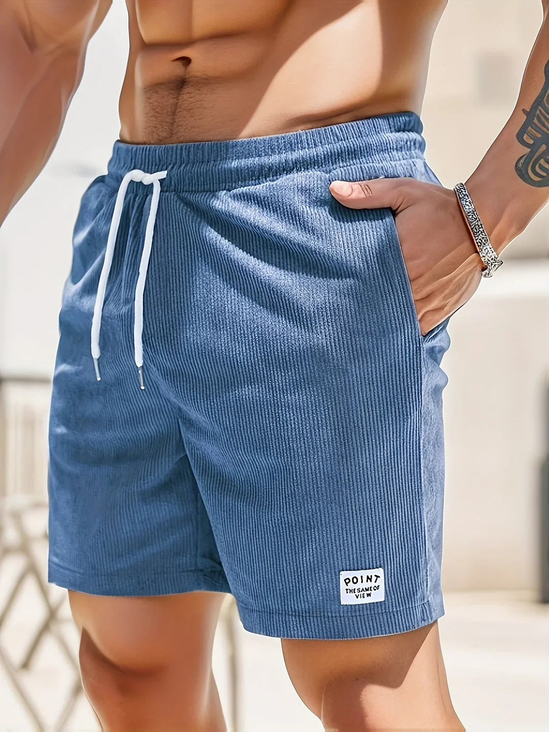 Bløde, stribede herreshorts for ultimativ sommerkomfort og afslappet beklædning i varmen.