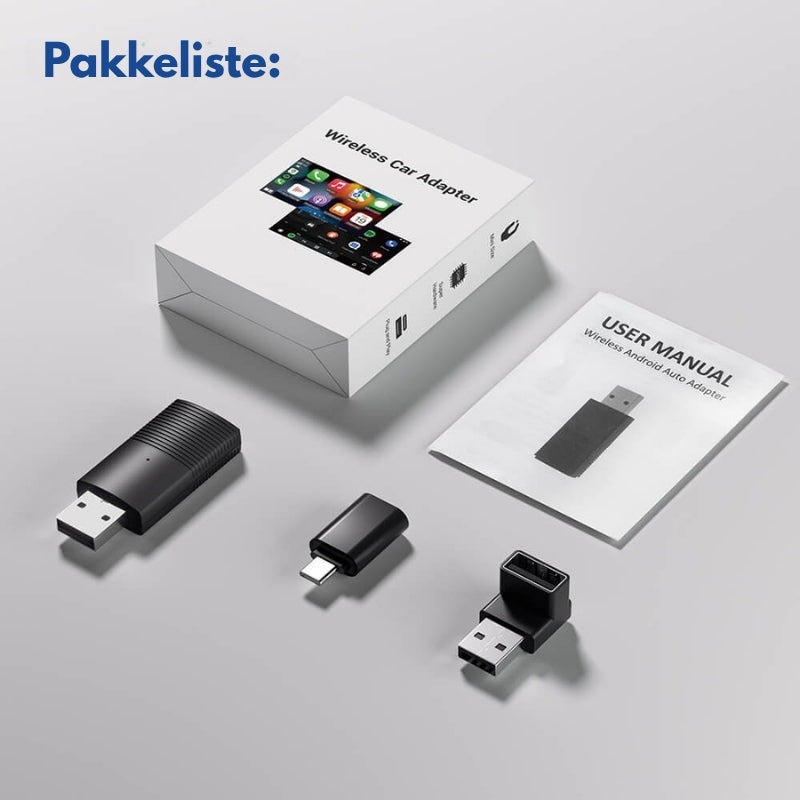 Få kabelfri adgang til CarPlay & Android Auto med denne trådløse adapter til bil.