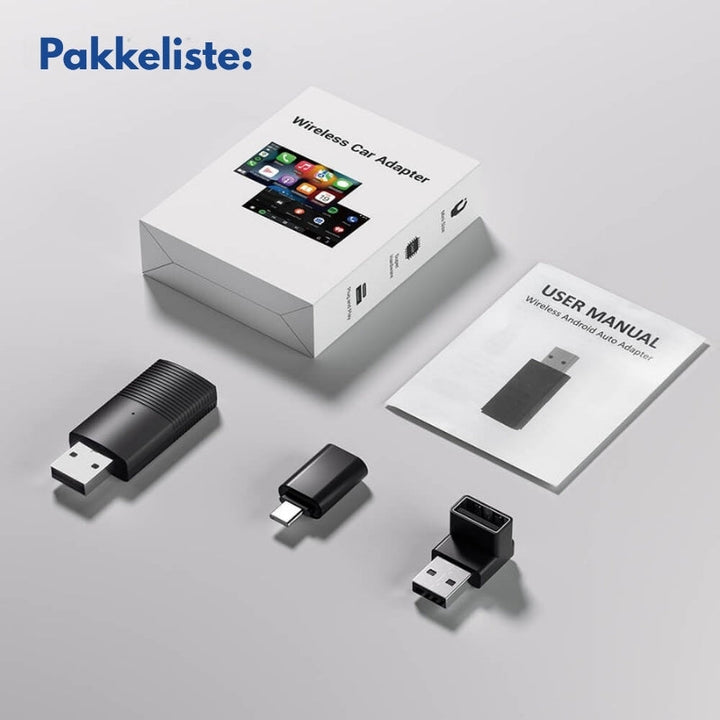 Få kabelfri adgang til CarPlay & Android Auto med denne trådløse adapter til bil.