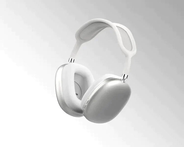 Blå trådløse over-ear hovedtelefoner med støjreduktion. Elegant design og enestående lydkvalitet for din musik.