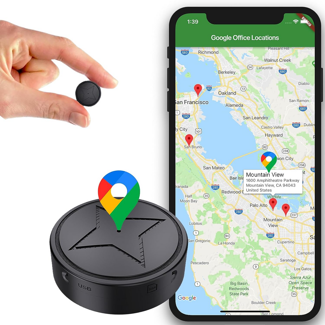 Ultramagnetisk GPS-tracker SecureTrack til bil & ejendele med realtime sporing. Sikkerhedsenhed til fjernovervågning.