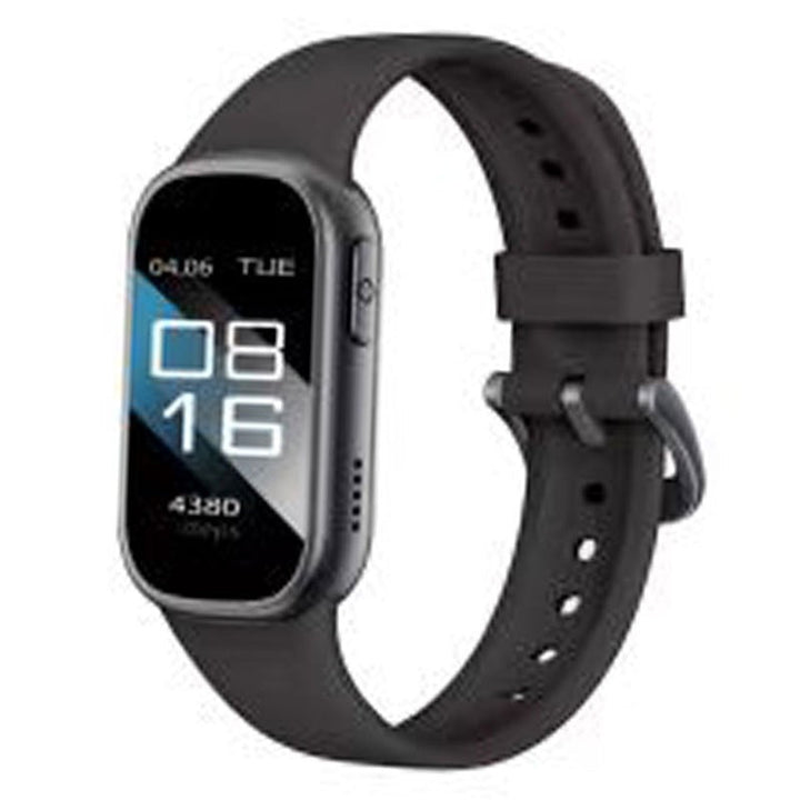 AquaFit unisex sports-smartwatch med sort silikonerem, lang batterilevetid og avanceret aktivitetsmåler til alle.