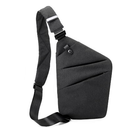 Alsidig mini crossbody taske, unisex, tyverisikker og ideel som skuldertaske til enhver rejse.