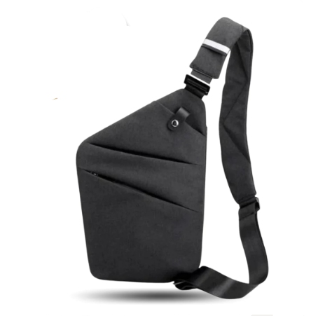 Håndfri unisex mini rejsetaske, crossbody stil, med tyverisikring for dine eventyr.