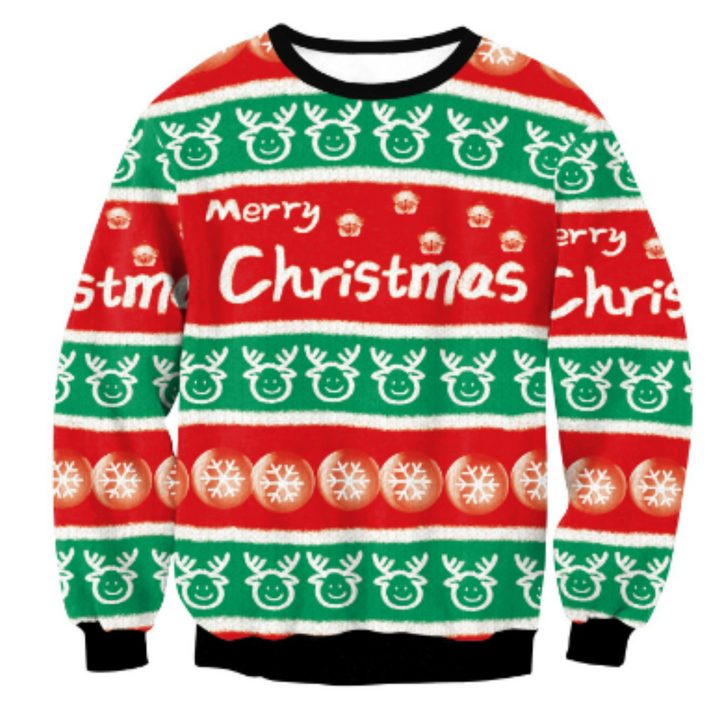Unisex oversized juletrøje i hyggelig grøn strik. Perfekt til jul og vinterens hygge.