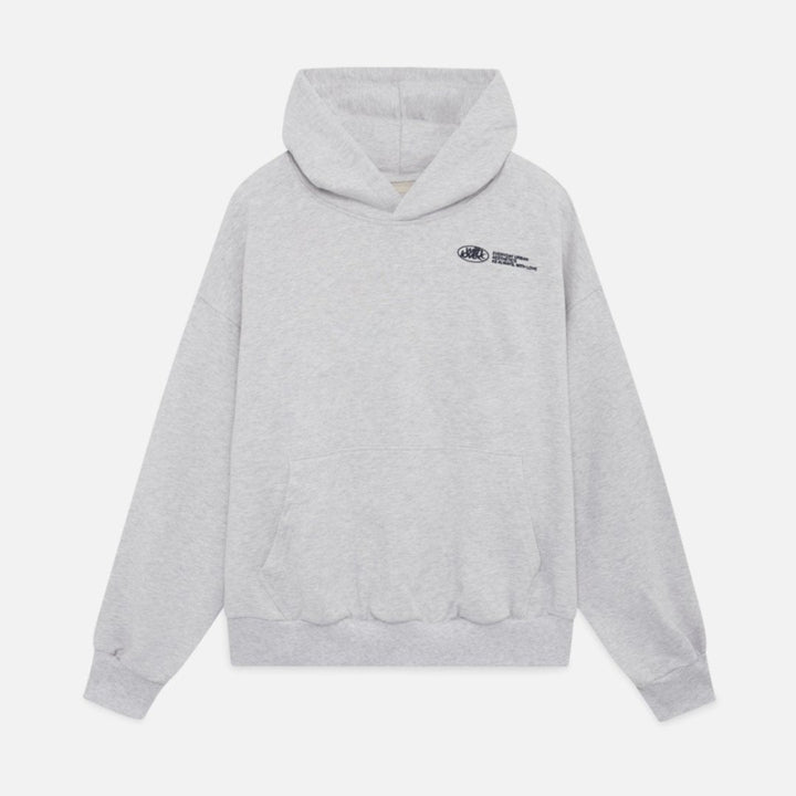 Afslappet oversized hættetrøje med 'With Love' tryk, velegnet til både mænd og kvinder.