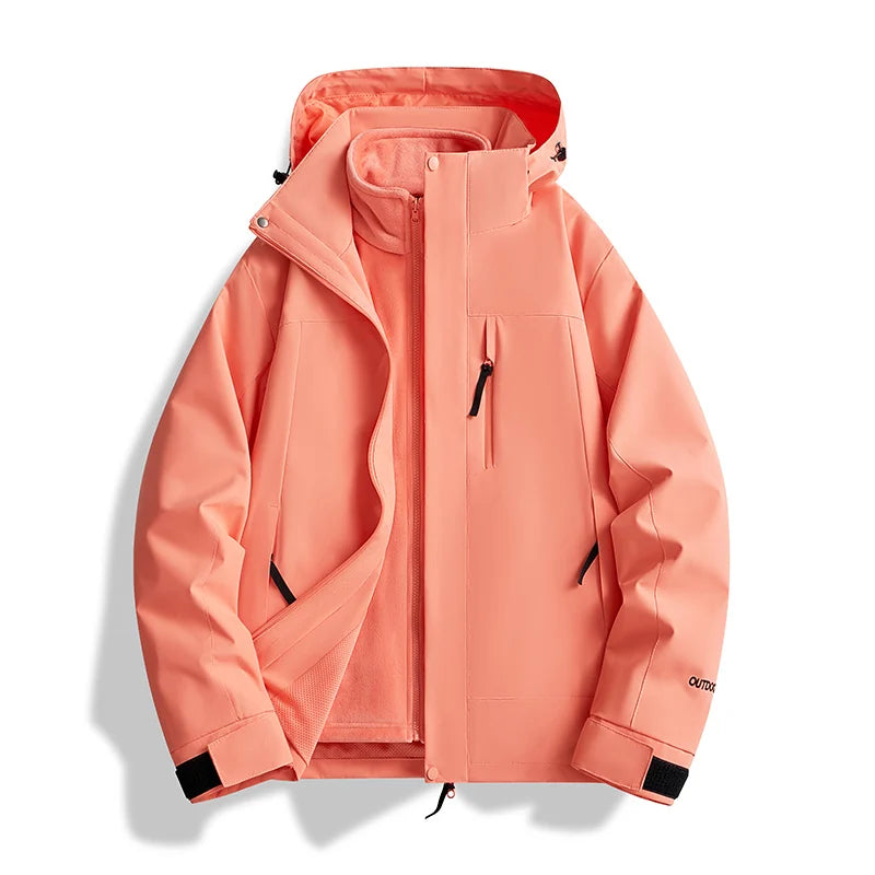 Sporty unisex vinterjakke med hætte, designet til mænd og kvinder. Ideel som varm ski- og vandrejakke.