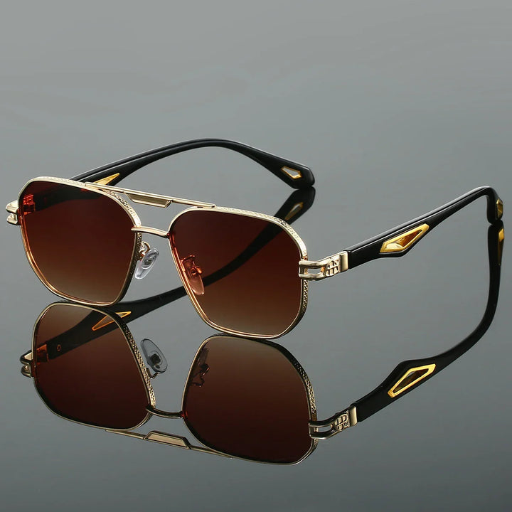 Premium unisex solbriller, UV400 & anti-refleks glas, metalstel for holdbarhed og stil.