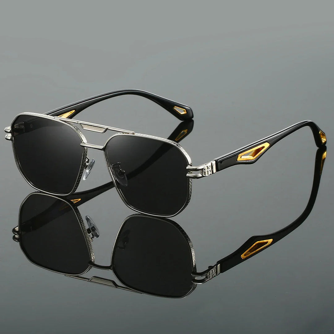 Letvægts unisex solbriller med holdbart metalstel og avanceret UV400 antirefleks.