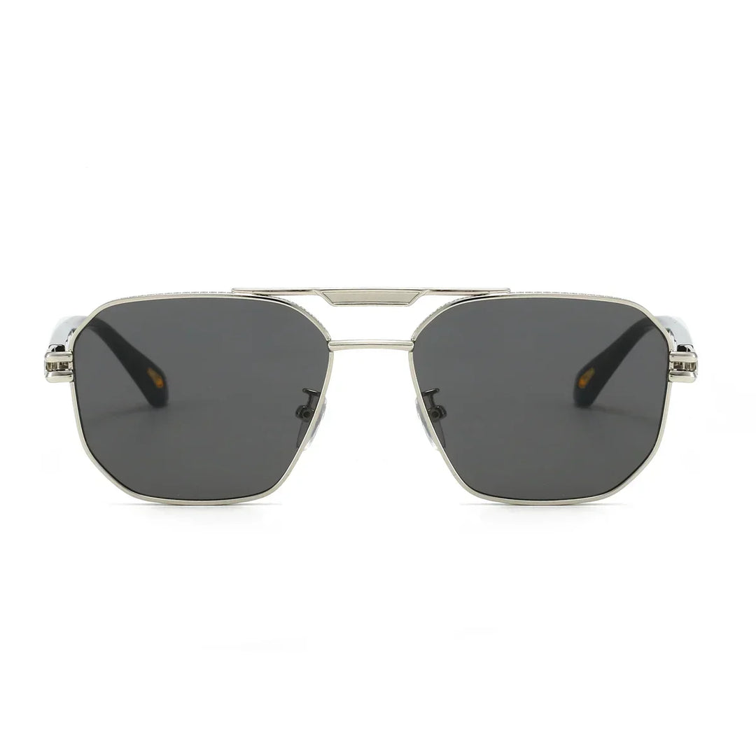 Elegante unisex solbriller med metalstel, perfekt til rejser og solrige dage, UV400.
