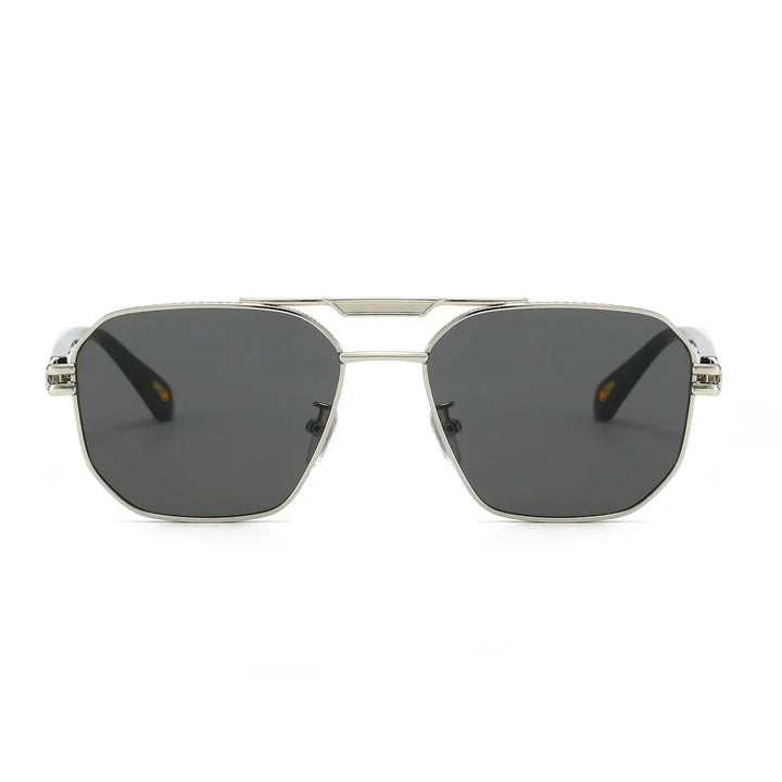 Elegante unisex solbriller med metalstel, perfekt til rejser og solrige dage, UV400.