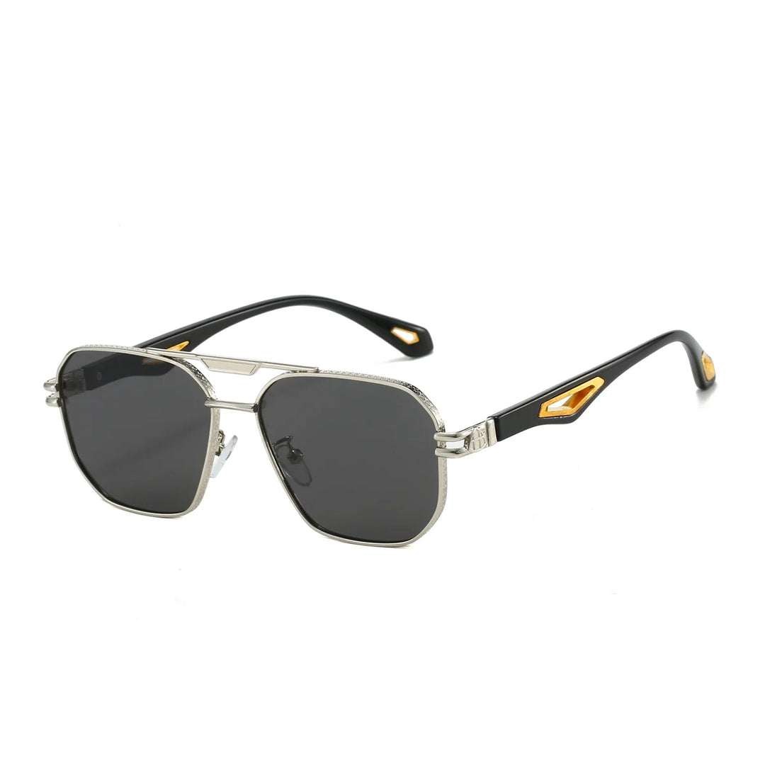 Sorte unisex solbriller med anti-refleks og UV400 glas, stilfuld øjenbeskyttelse.