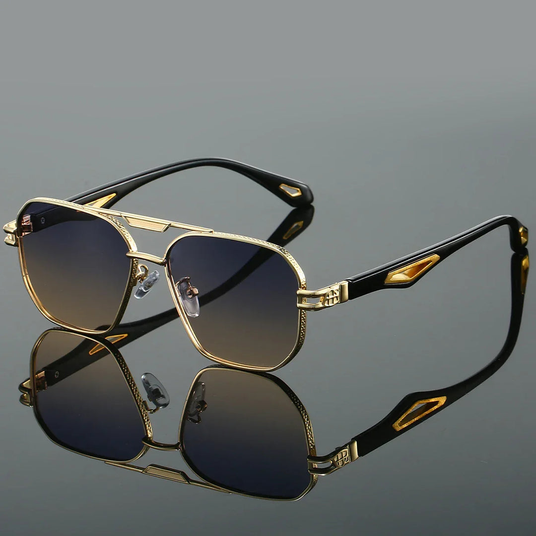 Klassiske unisex solbriller med metalstel, UV400 og anti-refleks for komfort og stil.
