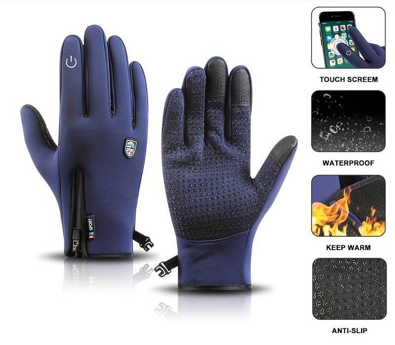 Stilfulde unisex handsker til vinteraktiviteter. Varmende, vandtætte og med touchscreen.