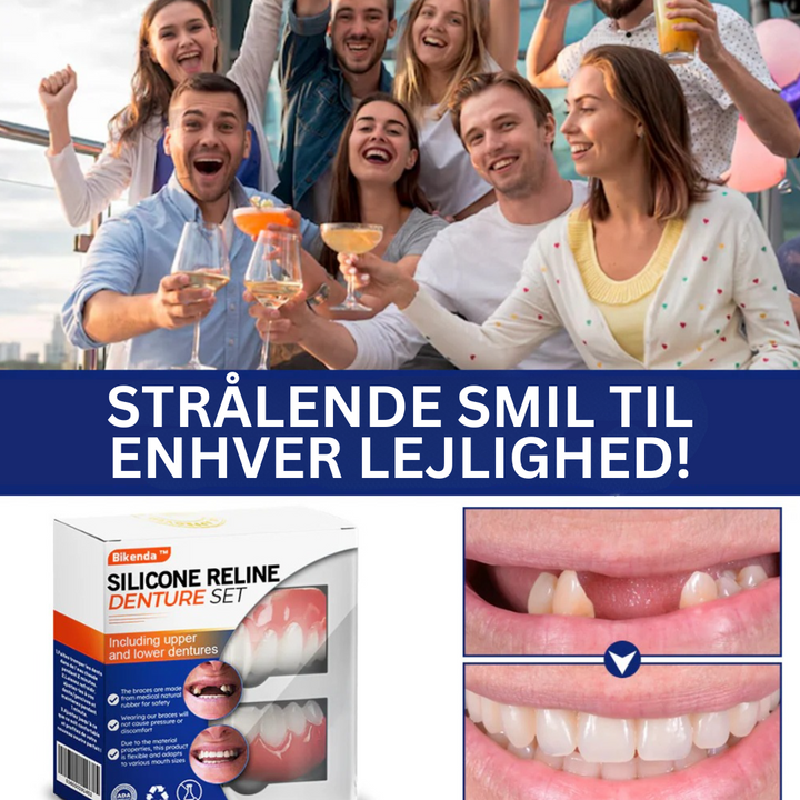 Detaljeret visning af den øjeblikkelige smilforbedrer. Designet for nem kosmetisk tandpleje & forbedret mundhygiejne.