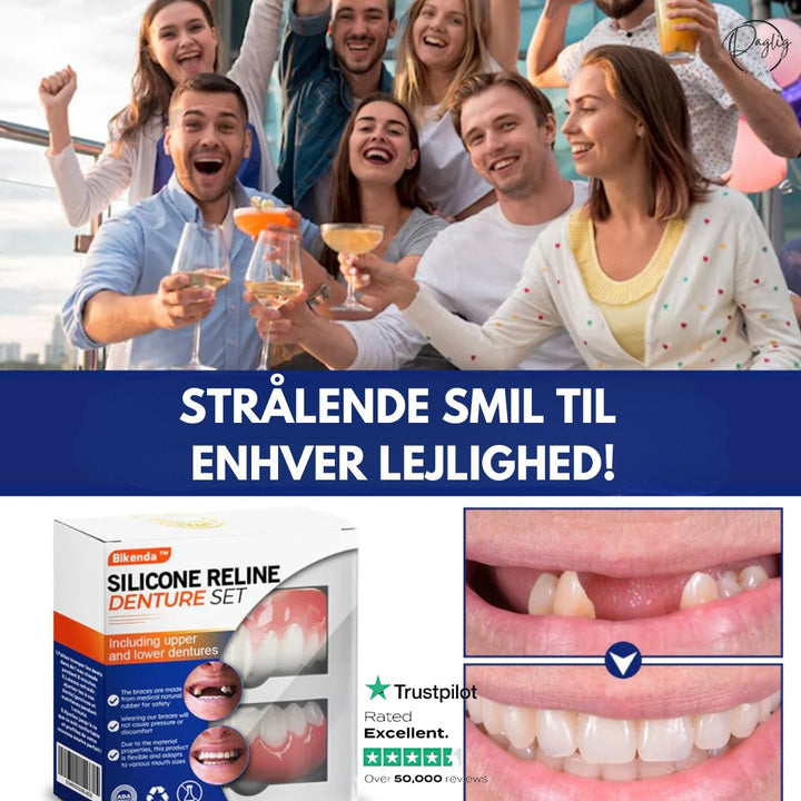 Øg din selvtillid med et smukt smil. Universel smilforbedrer for mænd & kvinder giver hvide tænder & æstetik.