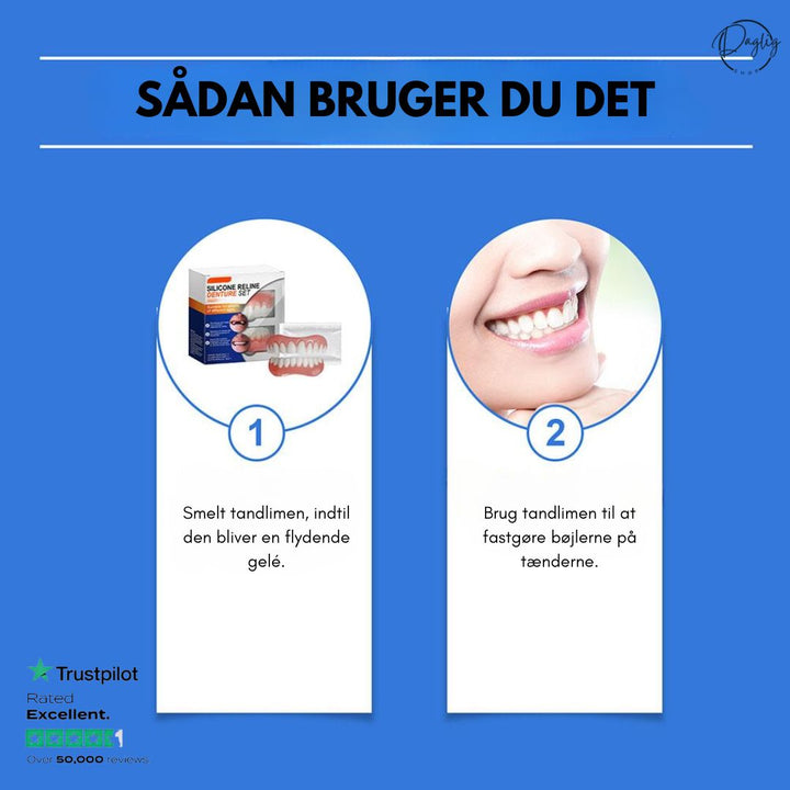 Nem mundhygiejne & kosmetisk tandpleje. Opnå et hvidt drømmesmil med denne effektive øjeblikkelige smilforbedrer.