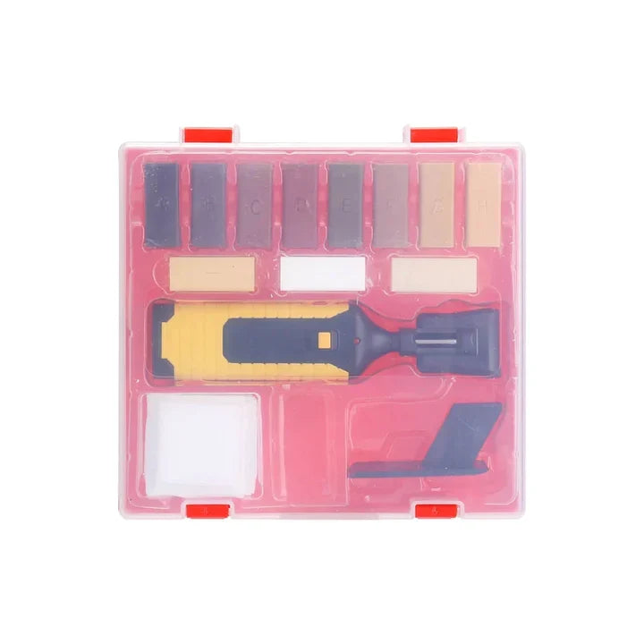 Nem DIY reparation af gulve og møbler. Fiks ridser og skader hurtigt med dette universelle sæt.