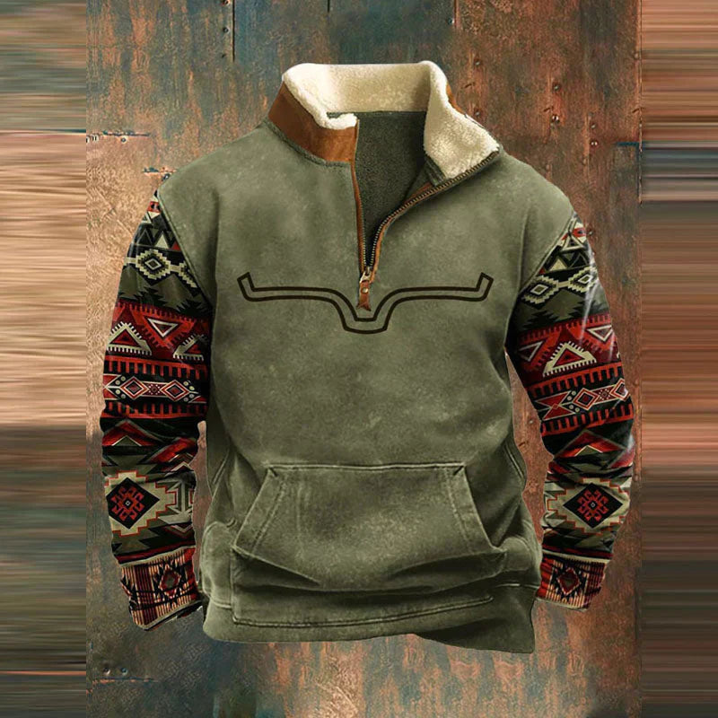 Varm herre lynlåstrøje i blød sweatshirtkvalitet, perfekt til afslappet hverdag i efterår og vinter.