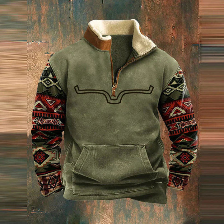 Varm herre lynlåstrøje i blød sweatshirtkvalitet, perfekt til afslappet hverdag i efterår og vinter.